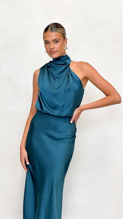 Load image into Gallery viewer, Esther Maxi Dress - Teal - Billy J
