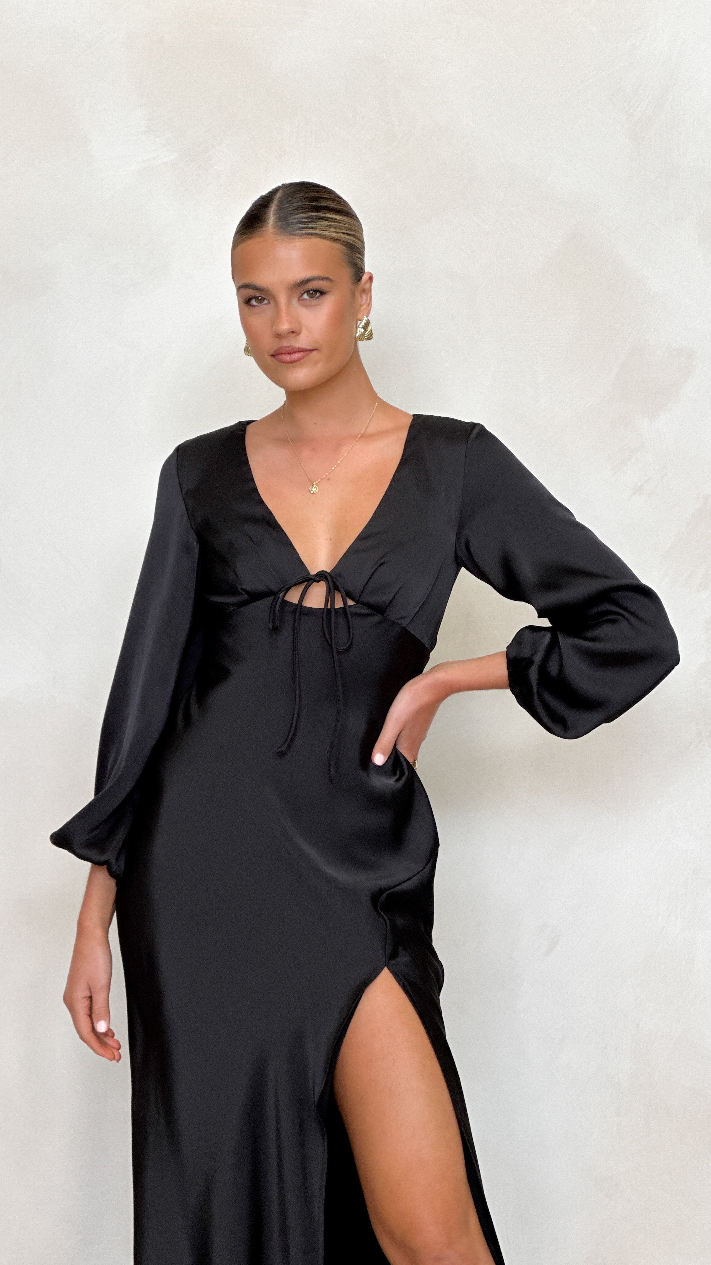 Brigitte Maxi Dress - Black - Billy J