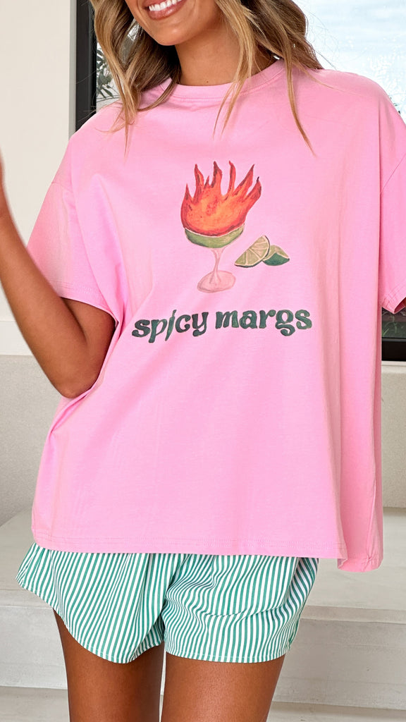 Spicy Margs Top & Shorts Set - Pink/ Green - Billy J