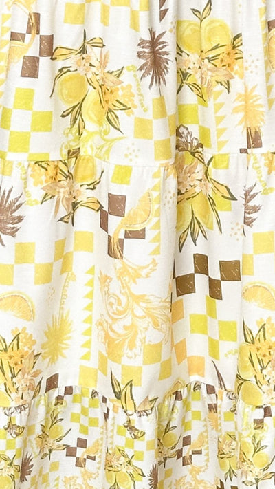 Load image into Gallery viewer, Dania Maxi Skirt - Yellow Portofino - Billy J
