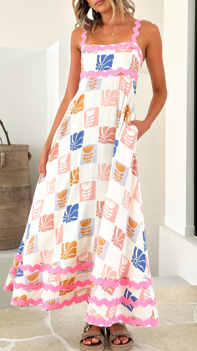 Load image into Gallery viewer, Mila Maxi Dress - Elma Print - Billy J
