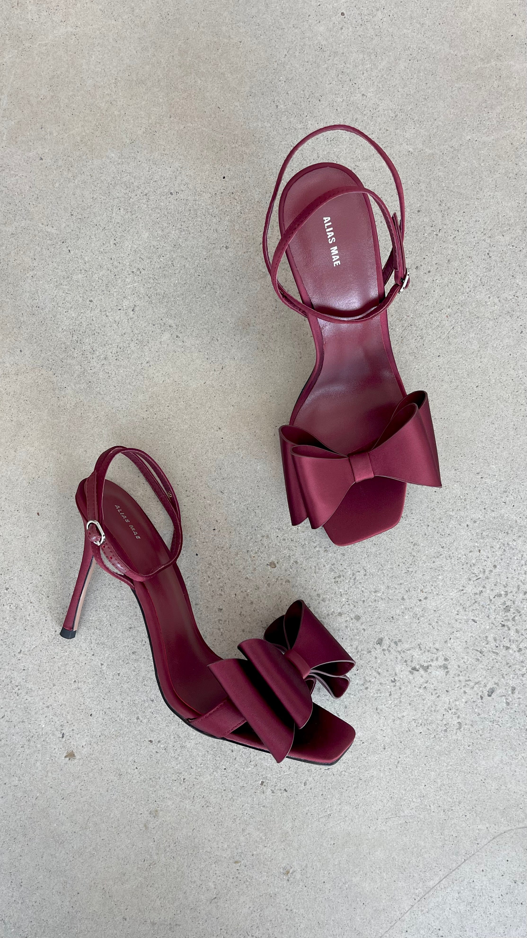 Gabby Heel - Burgundy Satin - Billy J