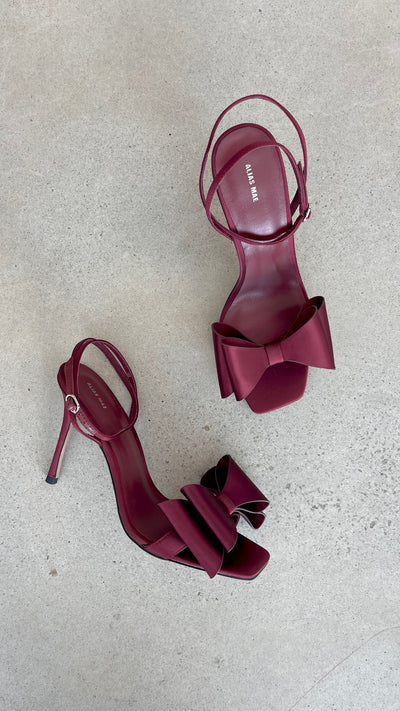 Load image into Gallery viewer, Gabby Heel - Burgundy Satin - Billy J
