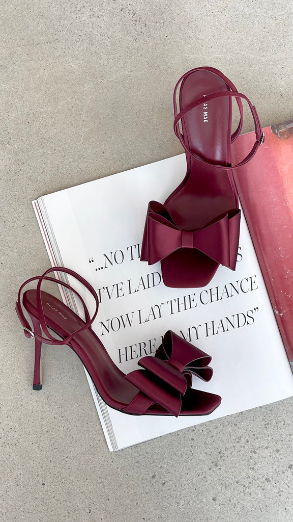 Gabby Heel - Burgundy Satin - Billy J