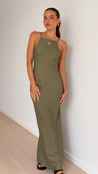 Load image into Gallery viewer, Sunset Maxi Dress - Olive
