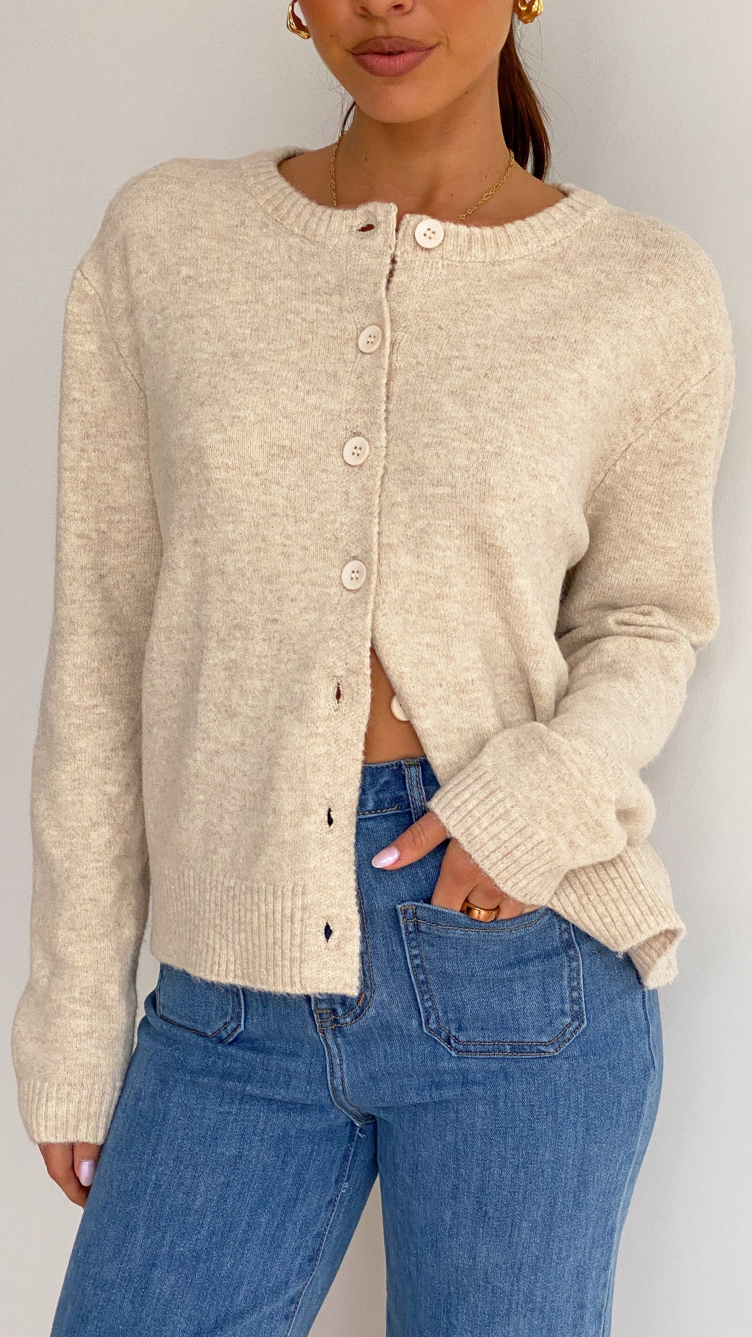 Carinna Knit Jumper - Beige - Billy J