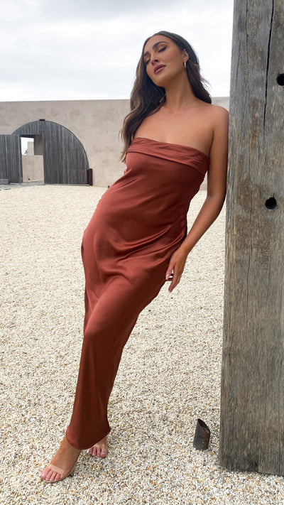 Load image into Gallery viewer, Gisele Maxi Dress - Rust
