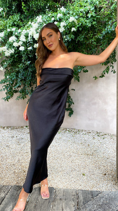 Load image into Gallery viewer, Gisele Maxi Dress - Black - Billy J
