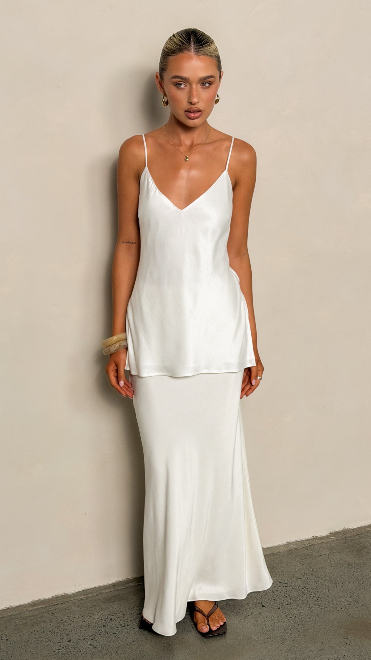 Celeste Maxi Skirt - White - Billy J