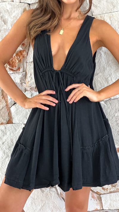 Load image into Gallery viewer, Matillda Mini Dress - Black
