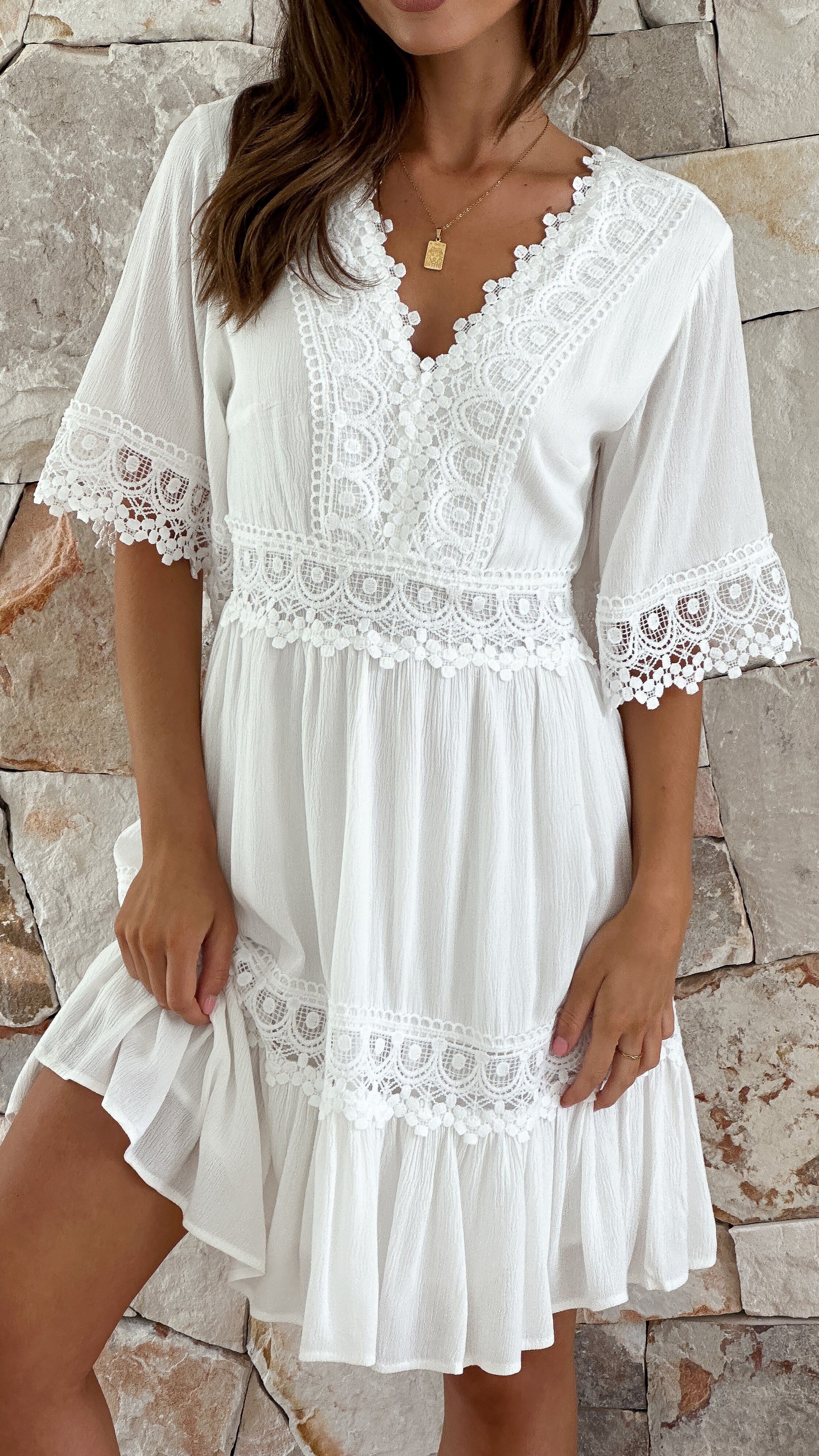 Raylee Mini Dress - White