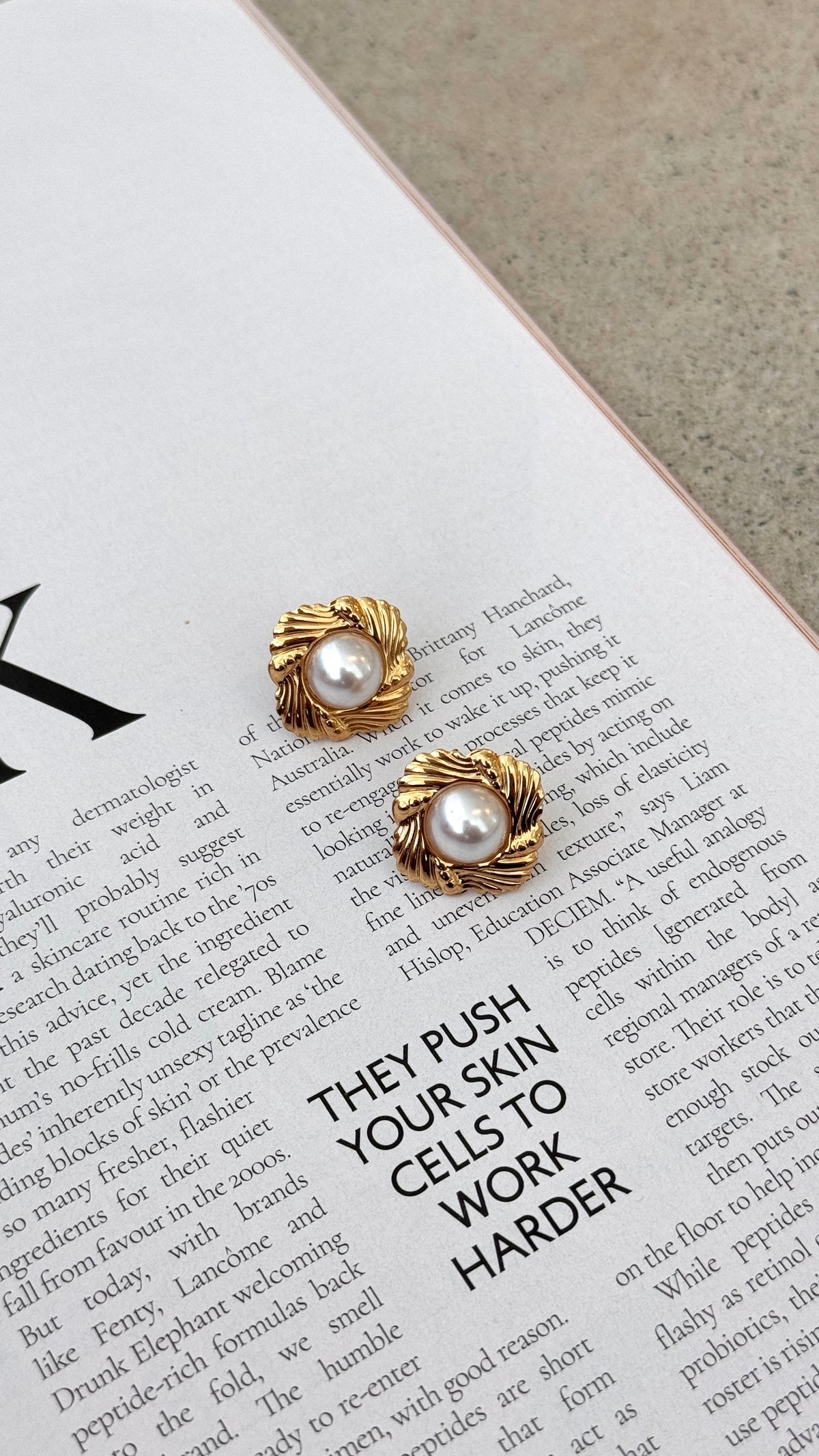 Yasmine 14K Gold Earrings - Gold / Pearl - Billy J
