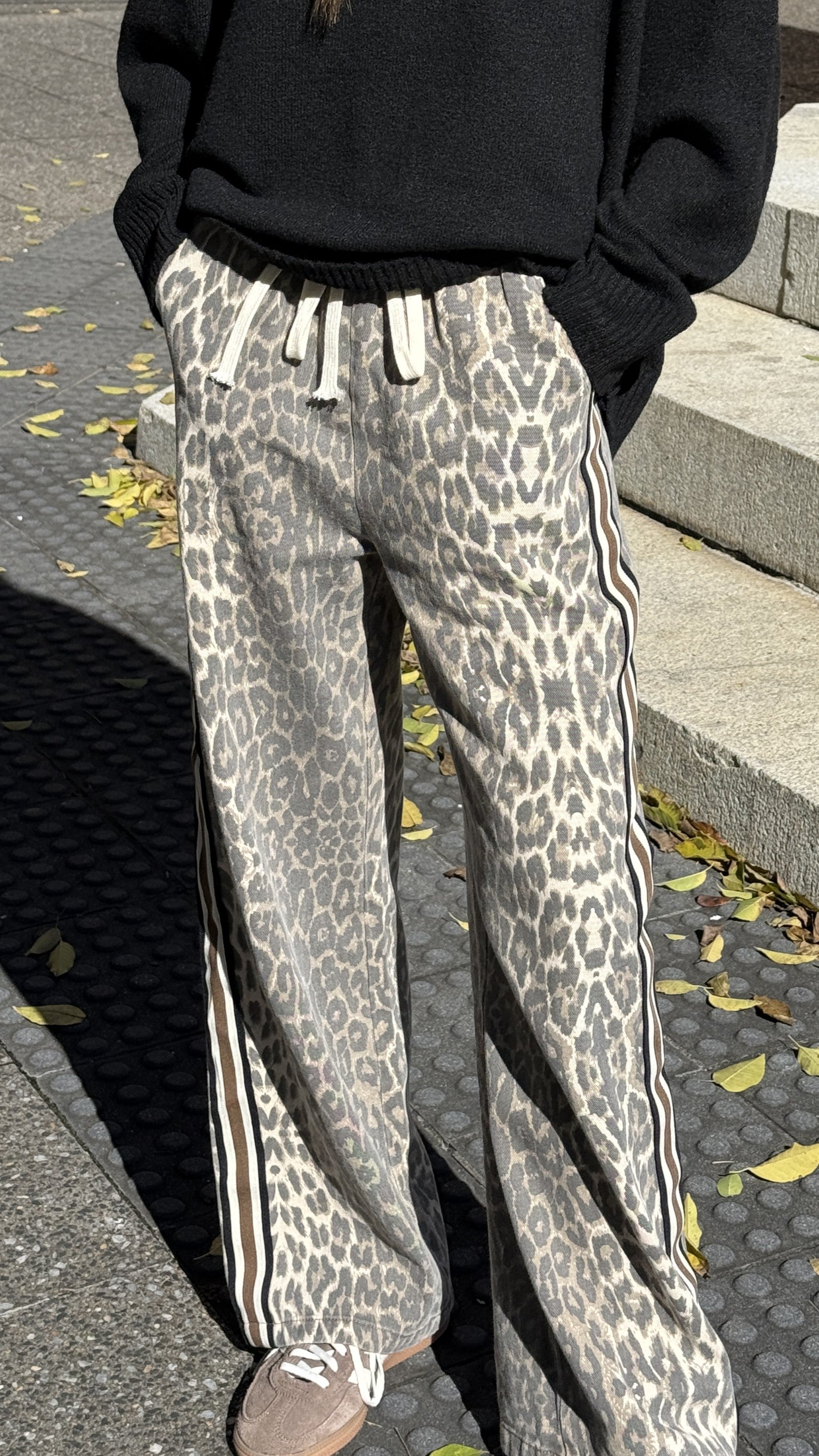 Vox Pants - Leopard Print Racer Stripe - Billy J