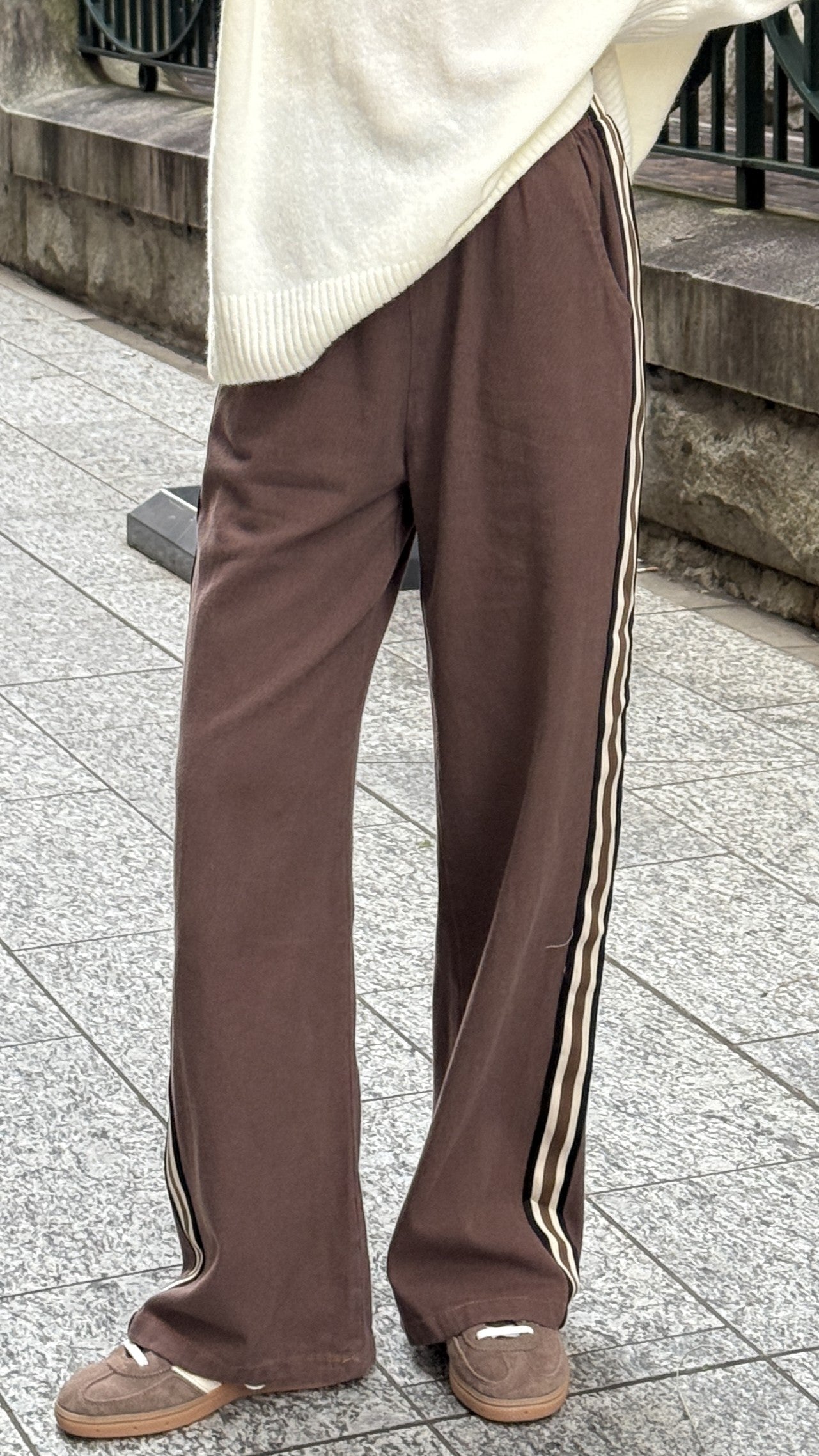 Vox Pants - Choc Racer Stripe - Billy J