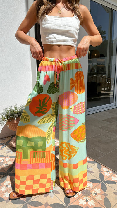 Load image into Gallery viewer, South Beach Pants - Tropical Print - Billy J
