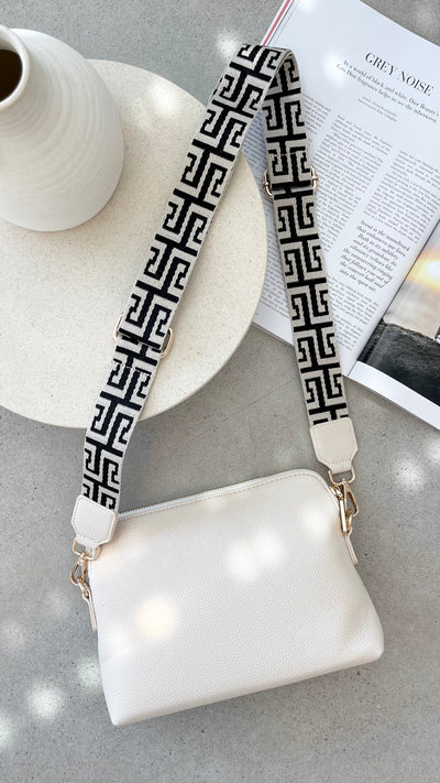 Load image into Gallery viewer, Giselle Geo Webbing Cross Body Bag - Cream - Billy J
