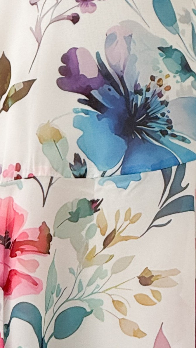 Ami Maxi Dress - Blue/Pink Floral - Billy J