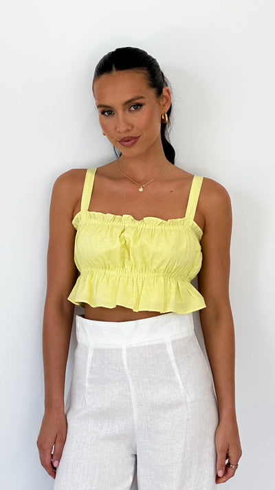 Load image into Gallery viewer, Kleo Crop Top - Yellow

