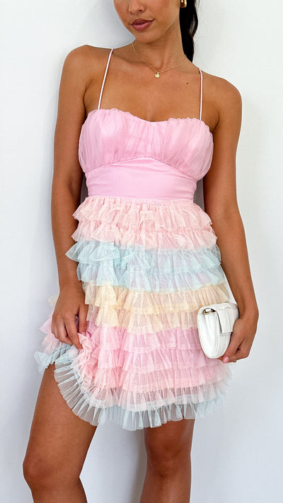 Load image into Gallery viewer, Sharpay Mini Dress - Pink Multi
