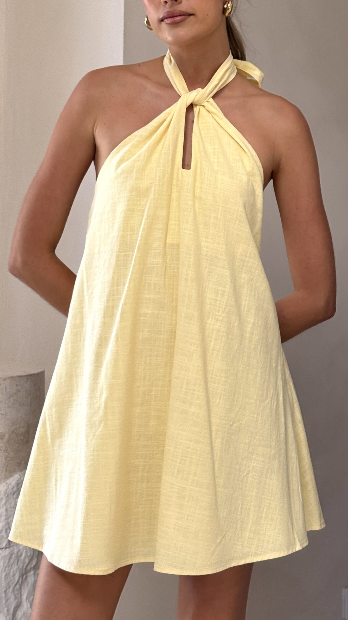 Maja Mini Dress - Yellow - Billy J
