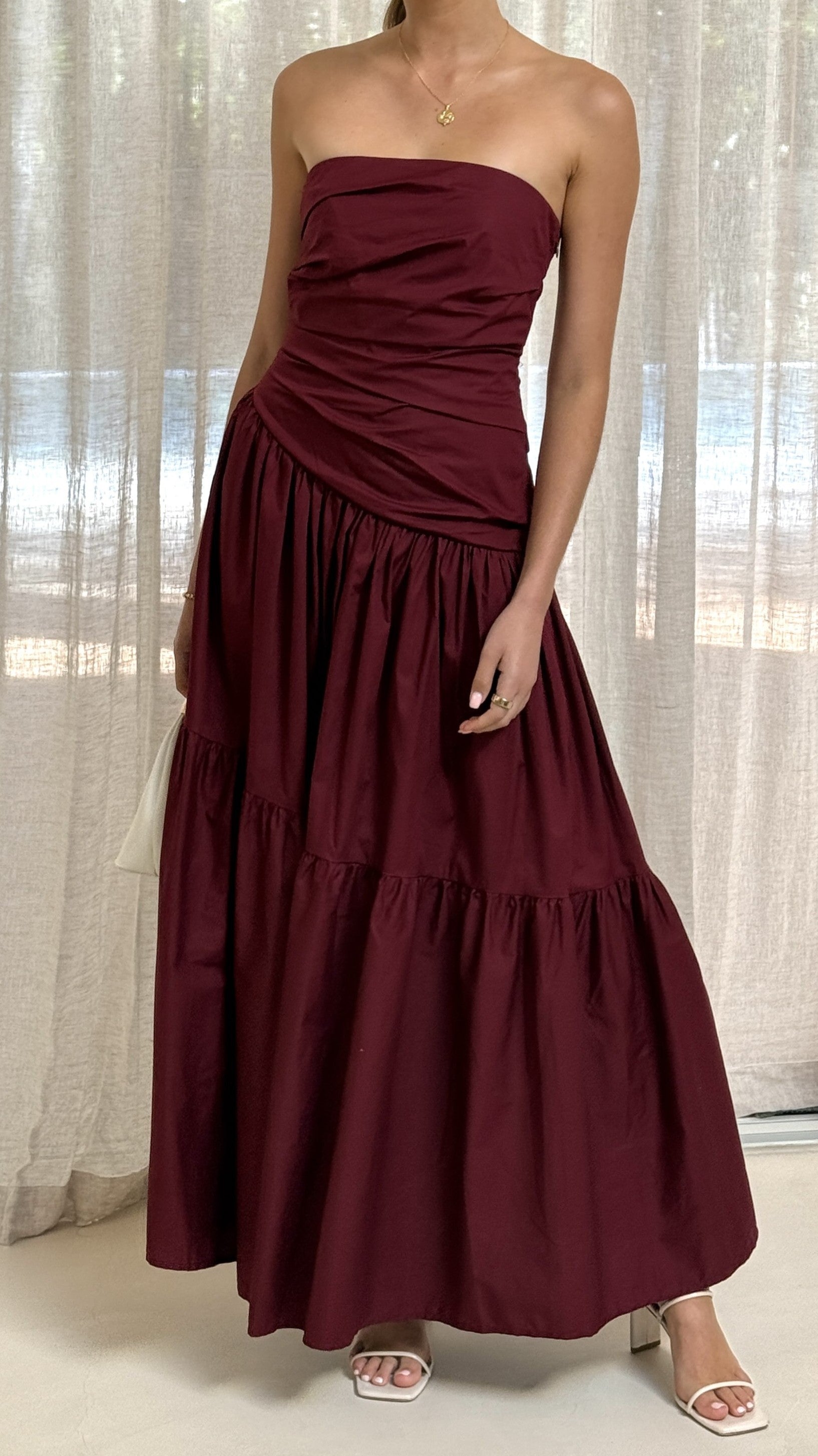 Lola Maxi Dress - Burgundy - Billy J