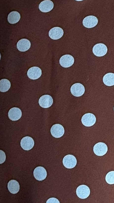 Liana Off Shoulder Top & Pants Set - Choc/Blue Polka Dot - Billy J