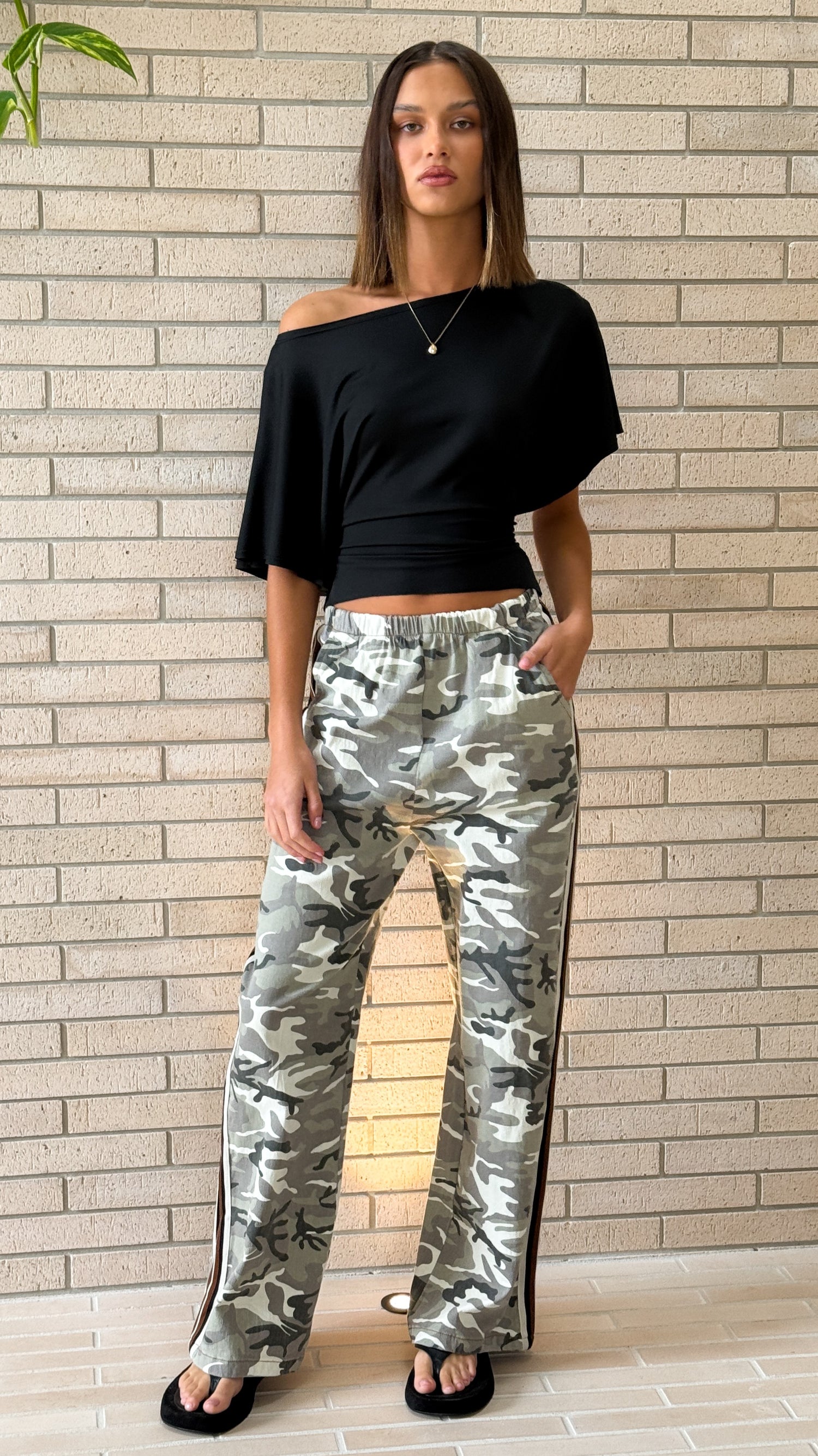 Vox Pants - Camo and Choc Stripe - Billy J