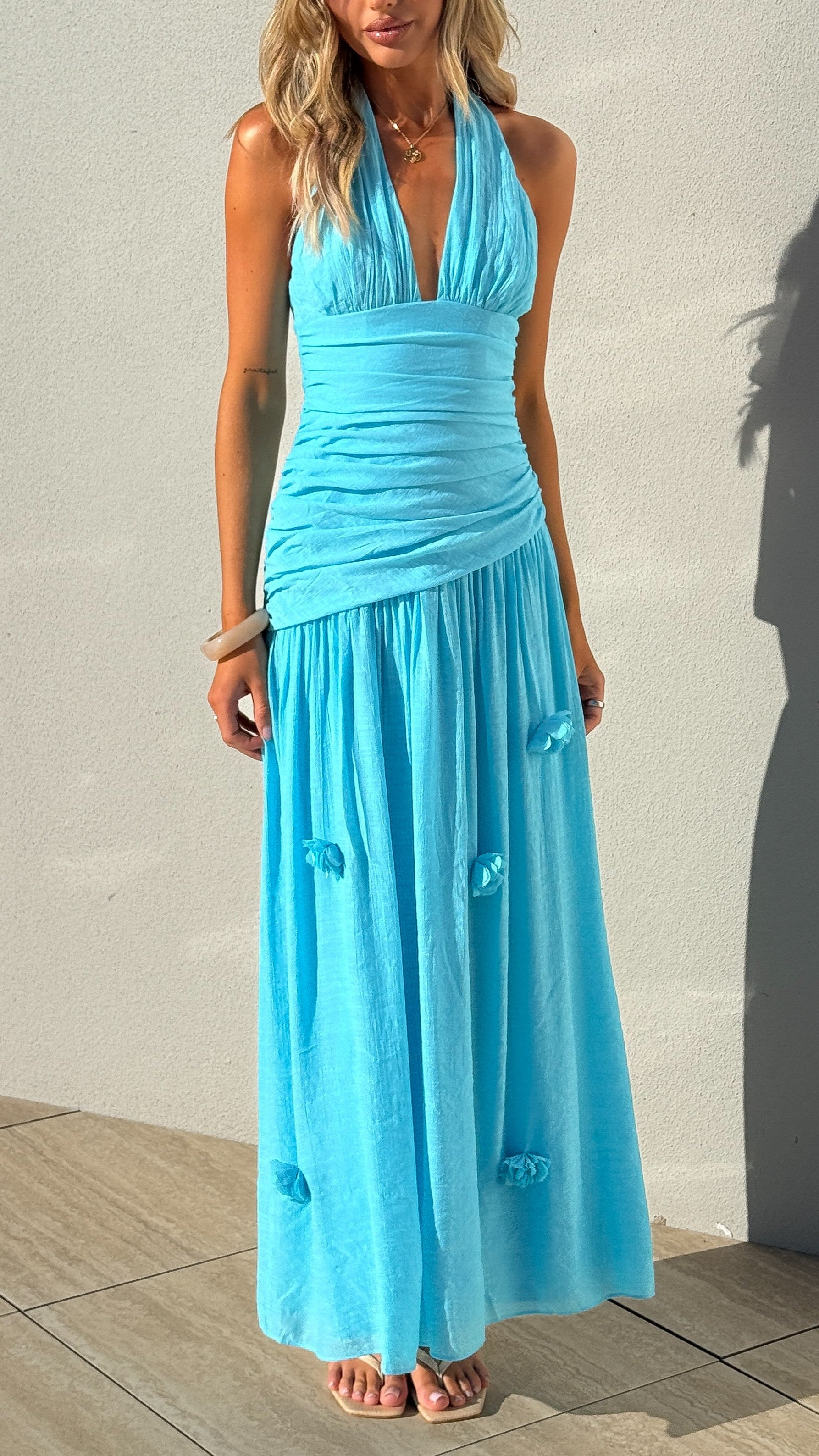 Tiana Maxi Dress - Blue - Billy J