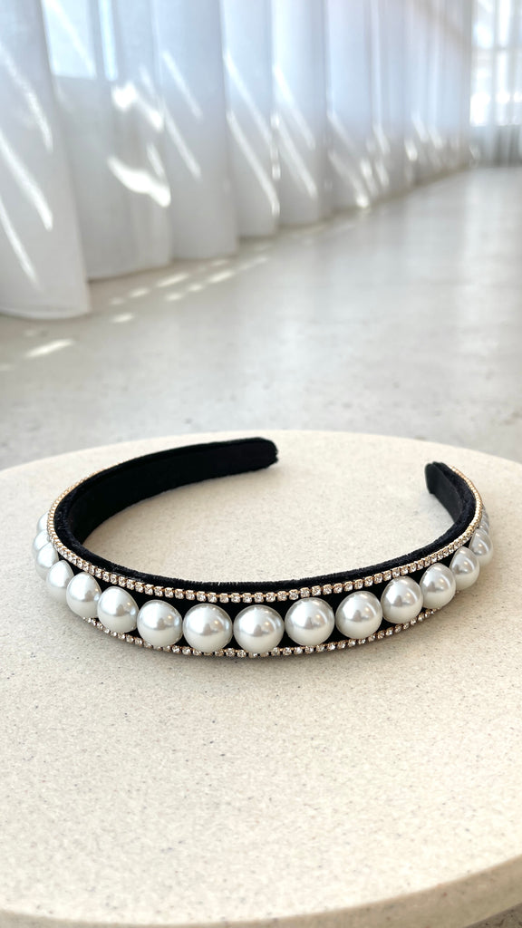 Sana Headband - Black/Pearl - Billy J