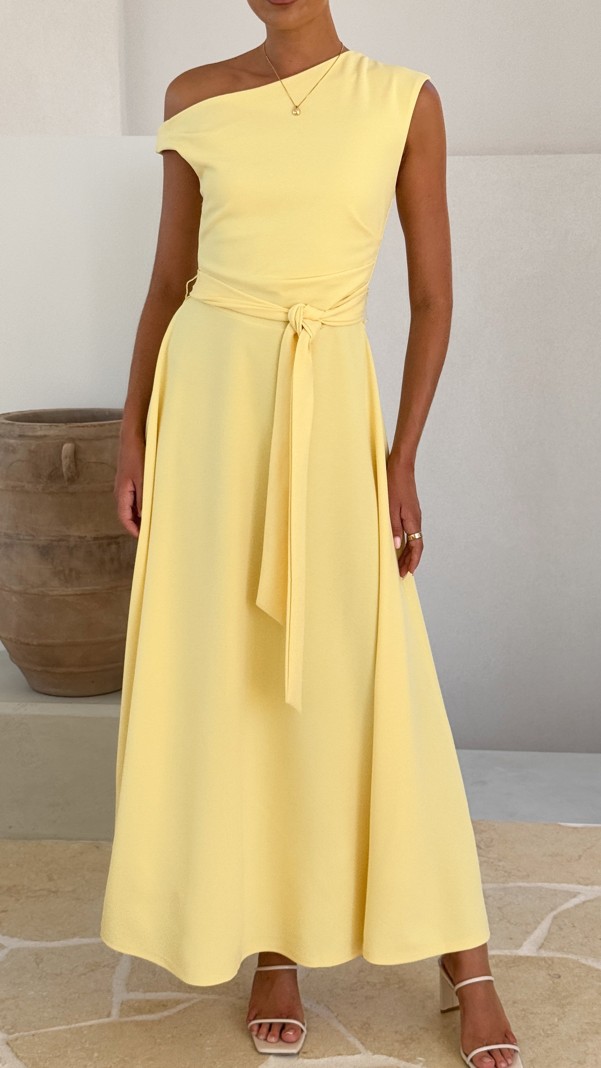 Gemma Maxi Dress - Baby Yellow - Billy J