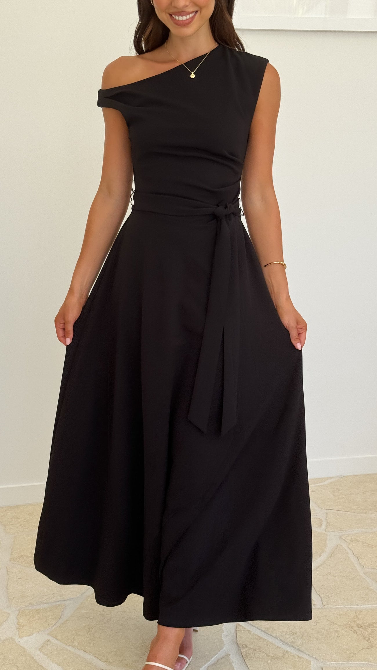 Gemma Maxi Dress - Black - Billy J