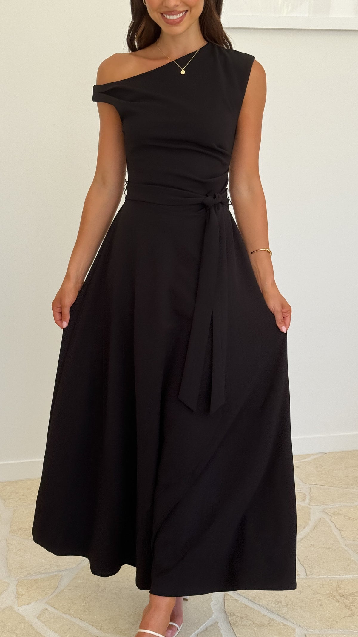 Gemma Maxi Dress - Black - Billy J