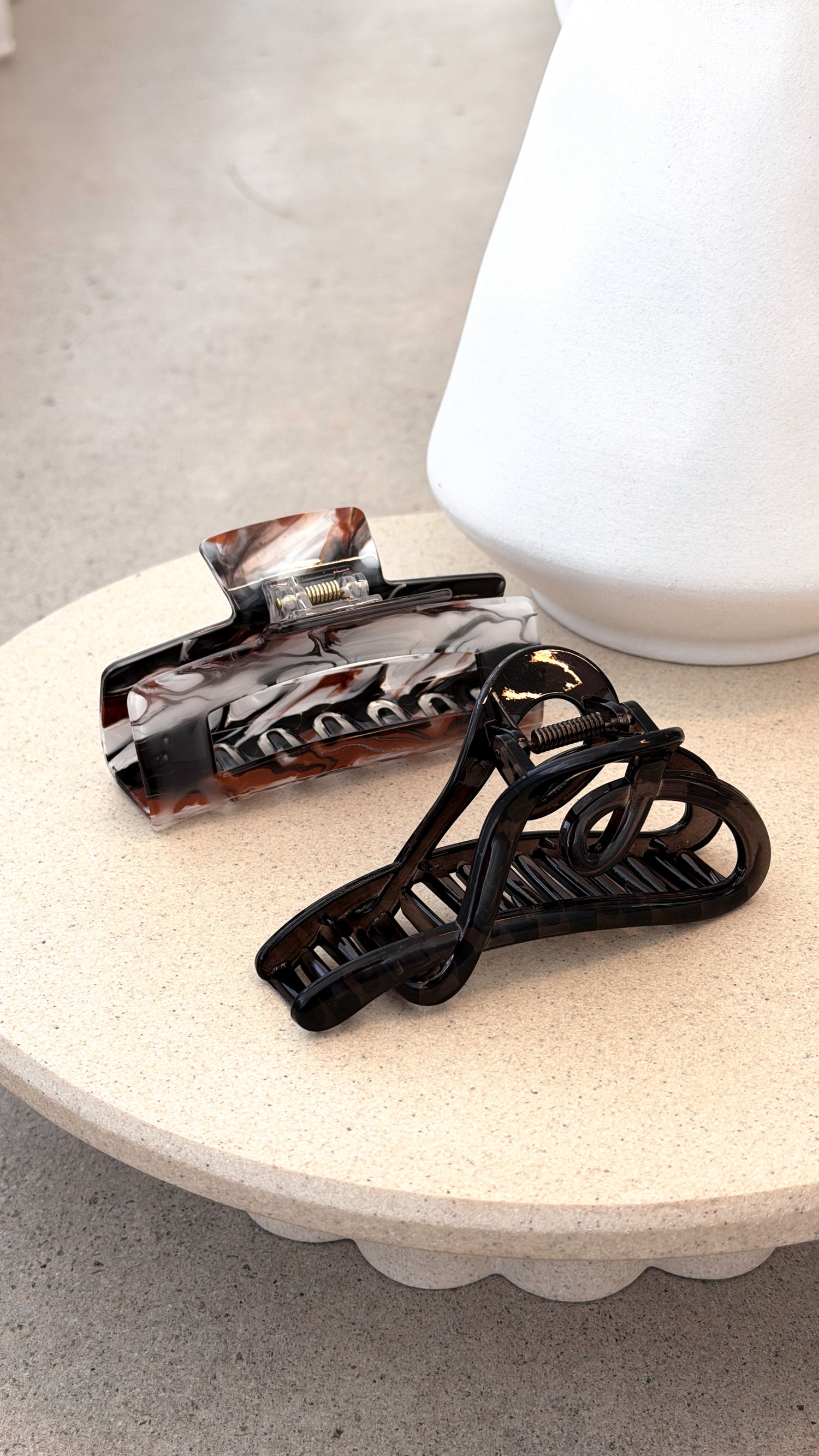 Delphie Hair Claw Set - Brown - Billy J