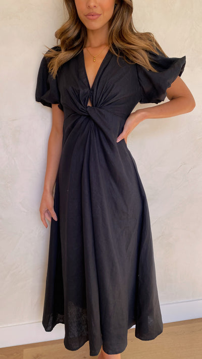 Load image into Gallery viewer, Blaire Midi Dress - Black
