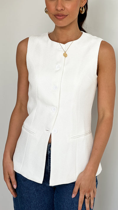 Load image into Gallery viewer, Giani Vest - White - Billy J
