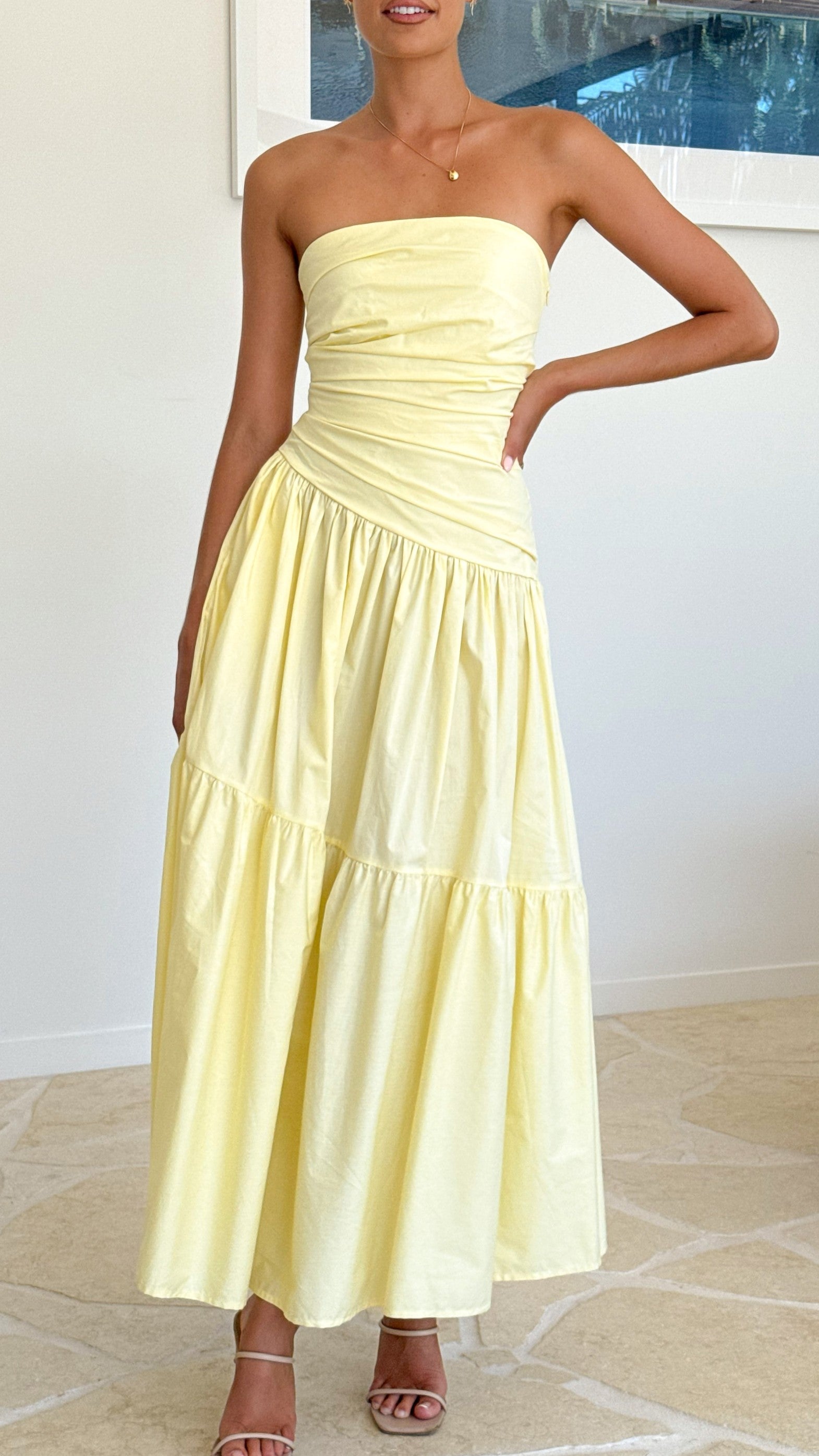 Lola Maxi Dress - Yellow - Billy J