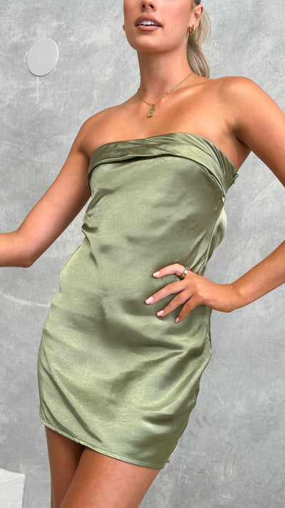 Load image into Gallery viewer, Gisele Mini Dress - Olive - Billy J

