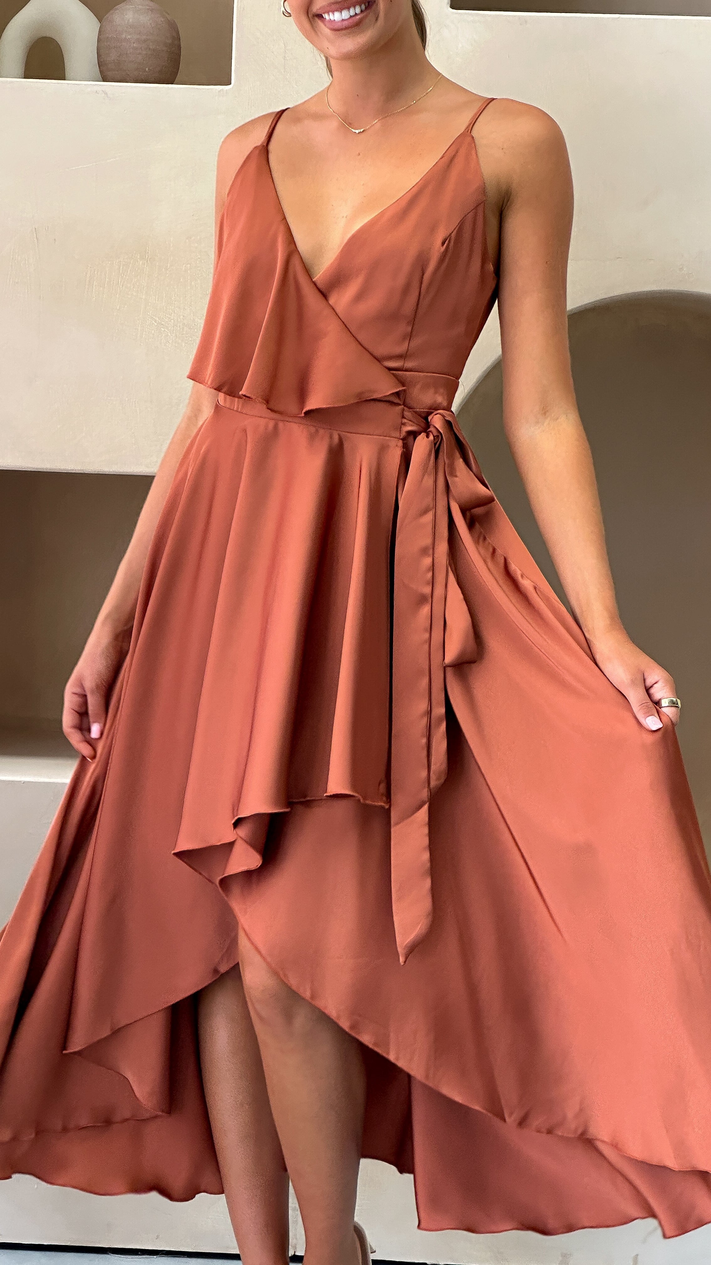 Gabriella Midi Dress - Copper