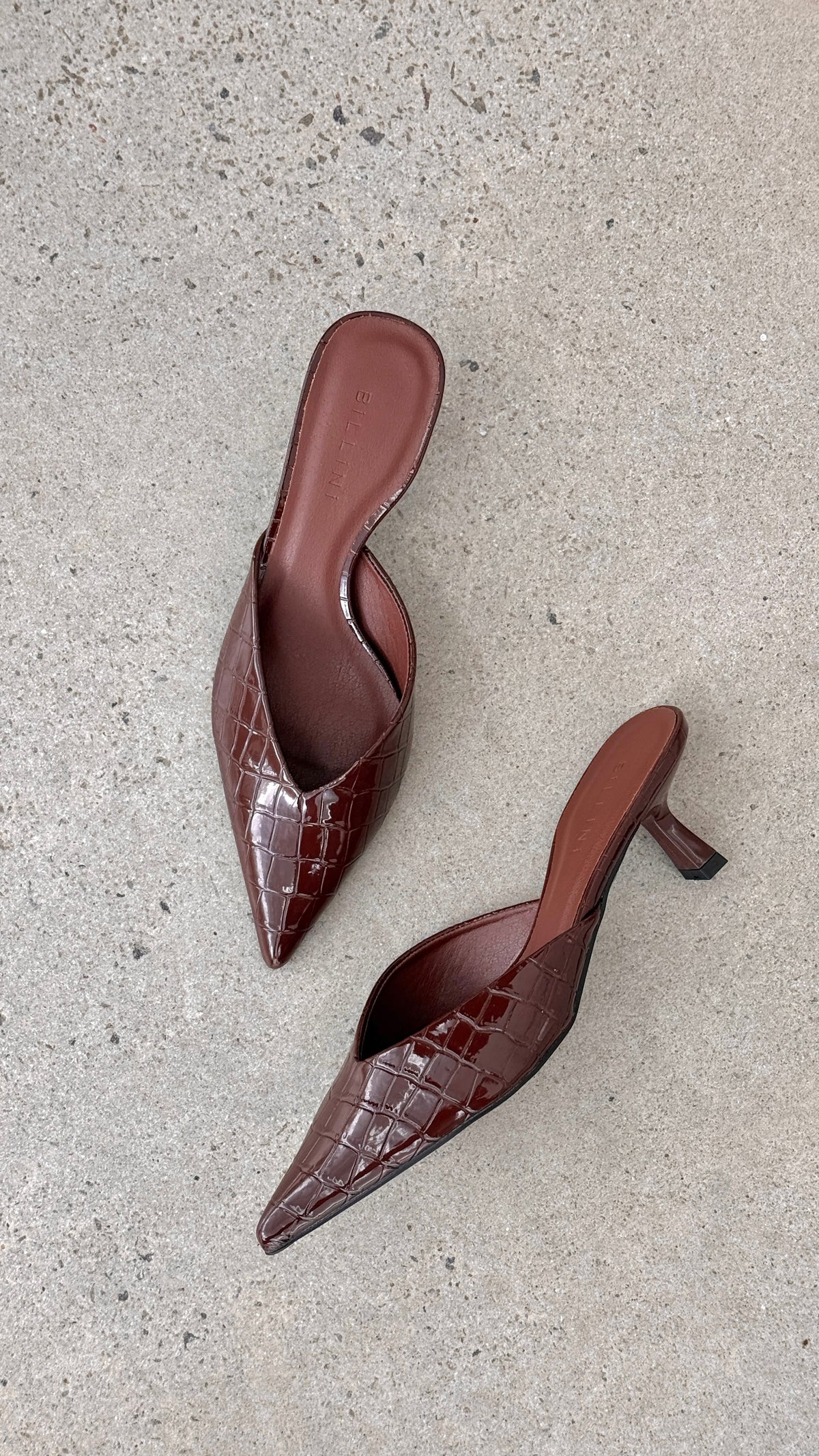 Adele Heel - Chocolate Patent Croc - Billy J