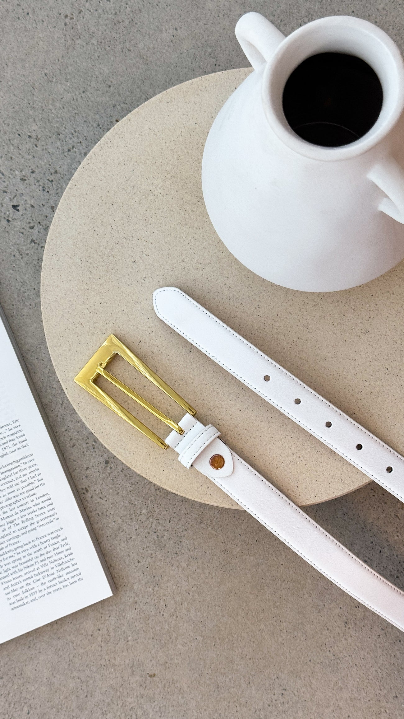 Stacey Belt - Chalk / Gold - Billy J