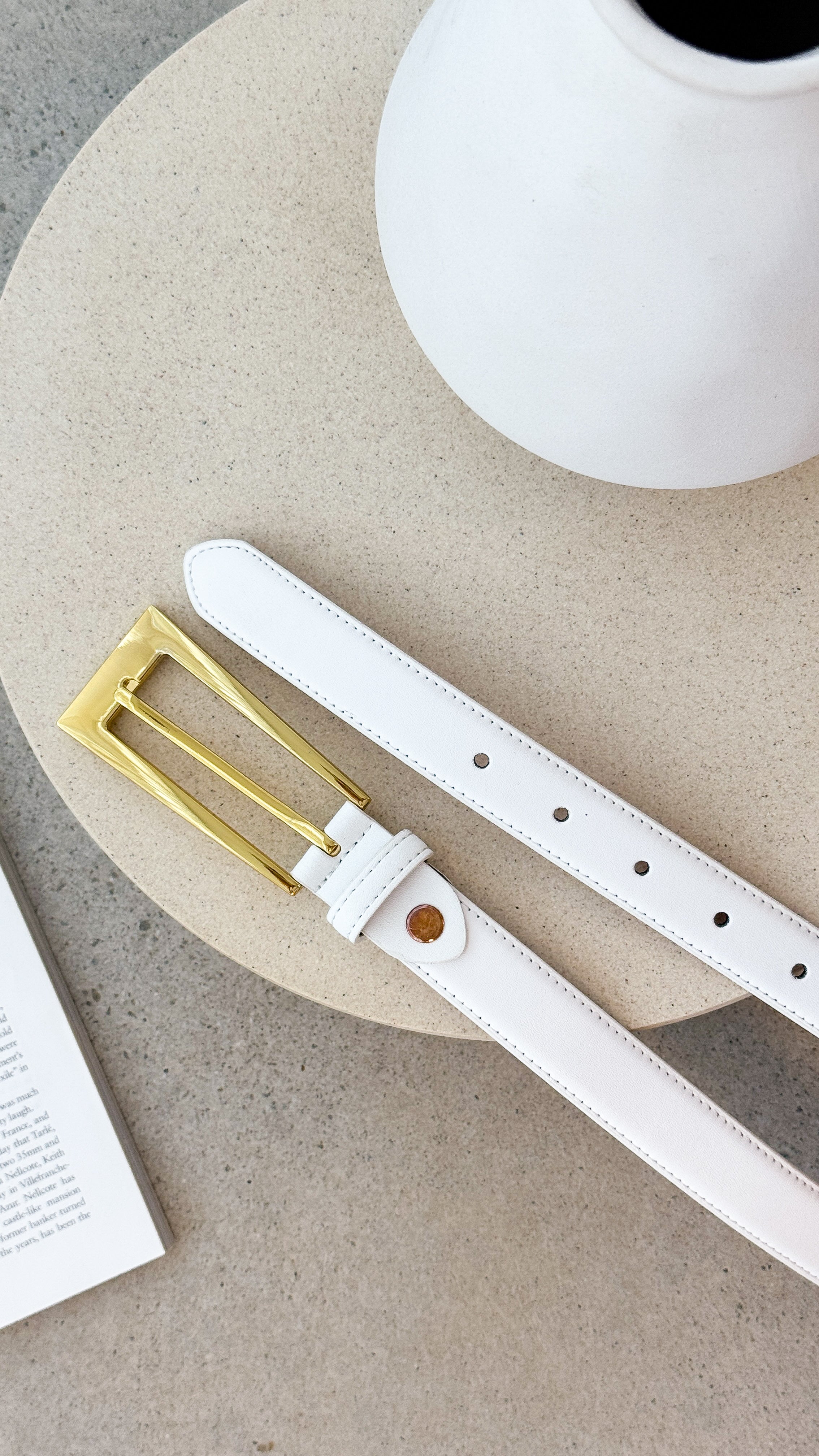 Stacey Belt - Chalk / Gold - Billy J