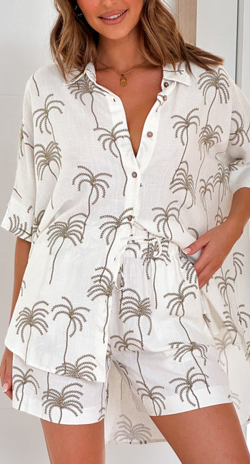 Zaina Button Up Shirt - Bangalow Print
