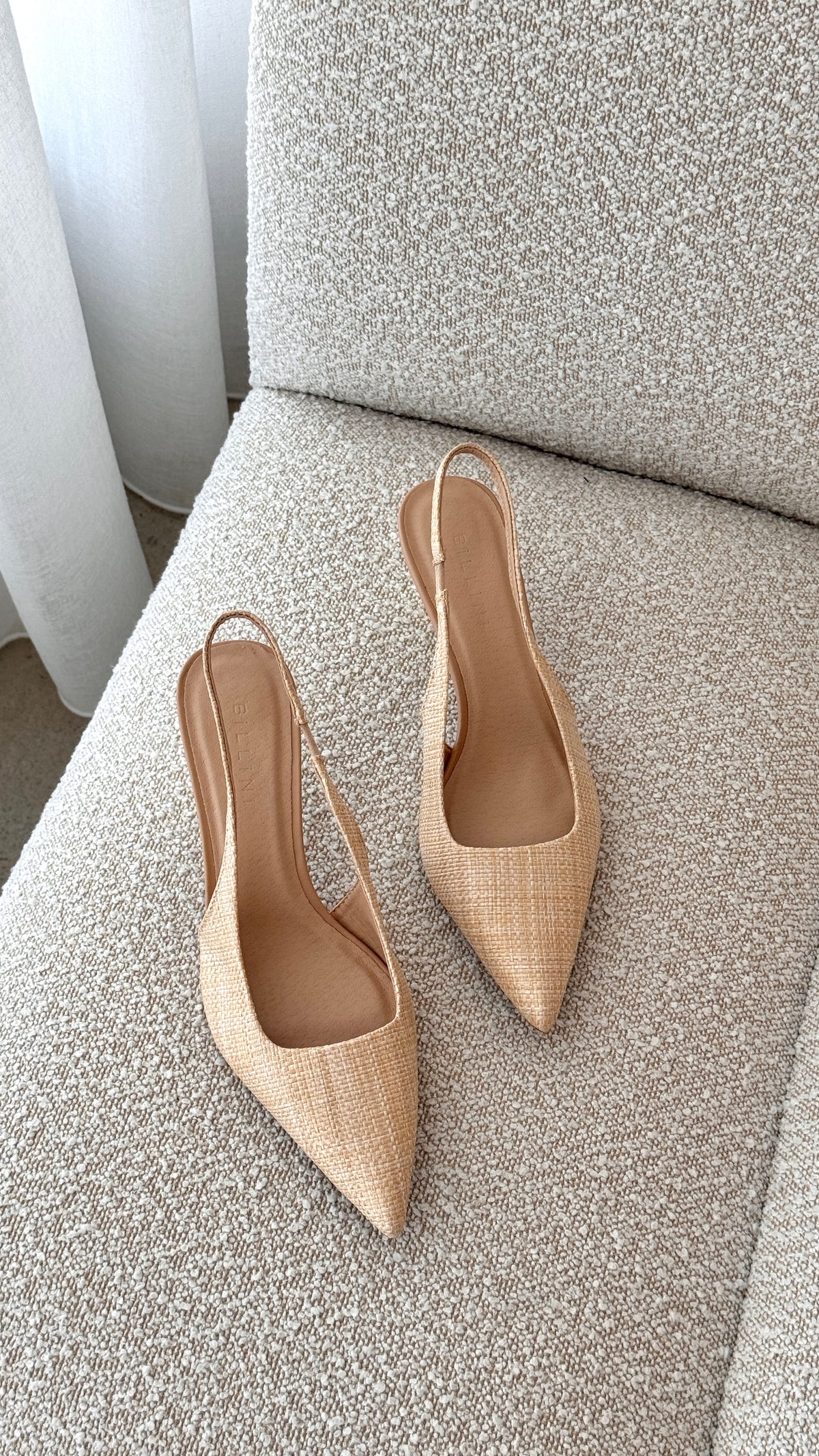 Gemima Heel - Natural Raffia - Billy J