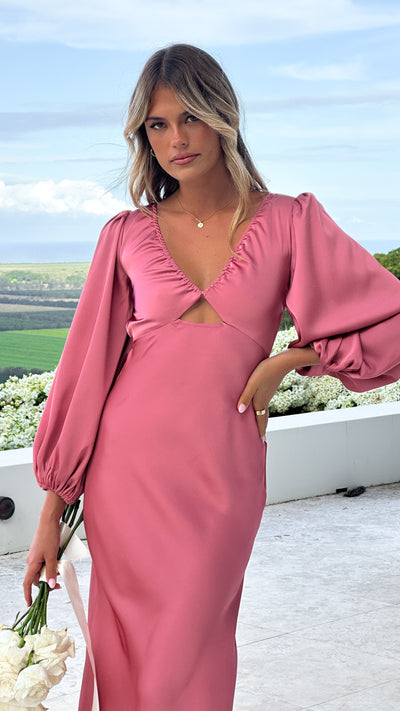 Load image into Gallery viewer, Cleo Midi Dress - Baked Rose - Billy J
