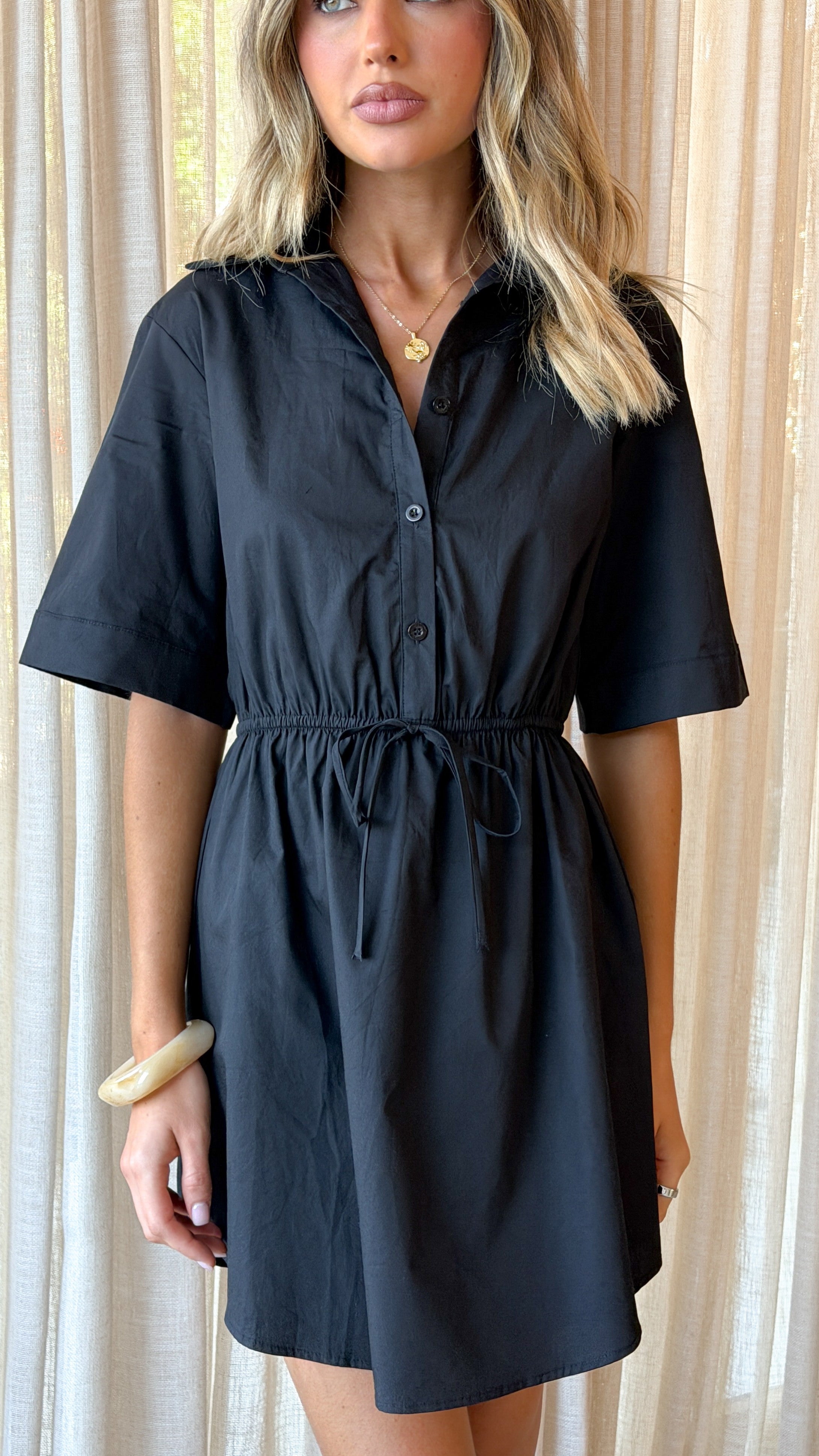 Elishia Mini Dress - Black - Billy J