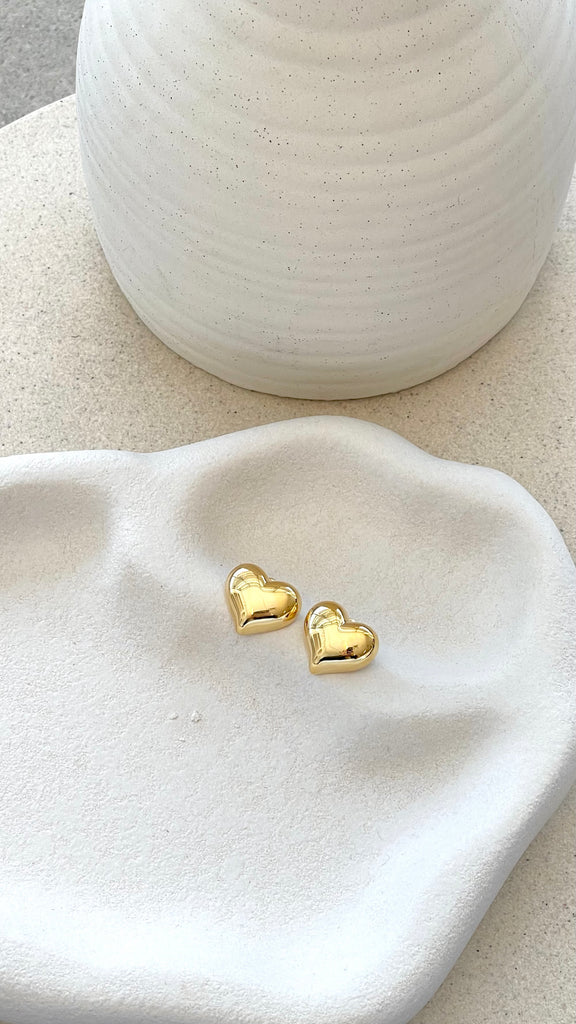 Neve Heart Earrings - Gold - Billy J