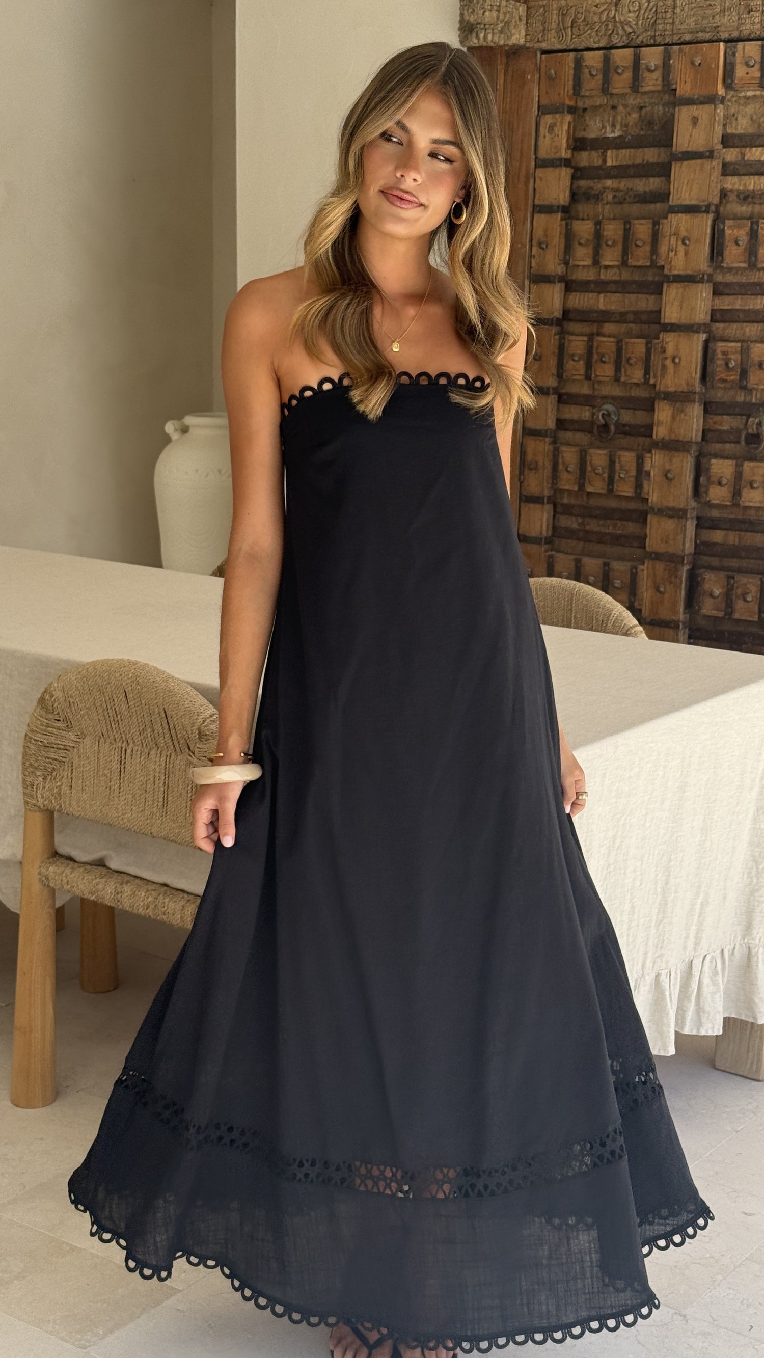 Sandra Maxi Dress - Black - Billy J