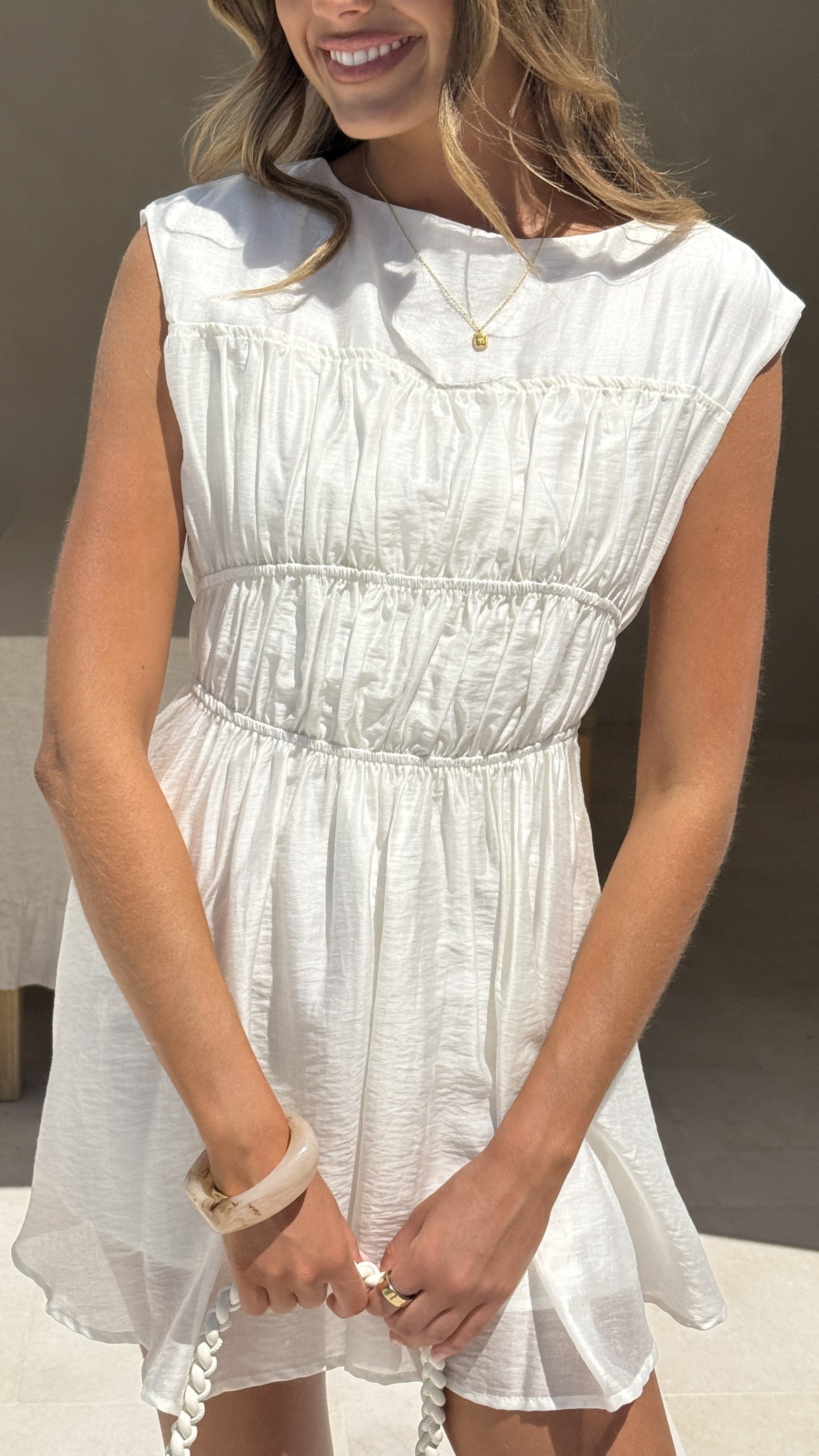 Masha Mini Dress - White - Billy J