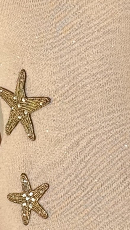 Tamasha Knit Maxi Dress - Beige / Gold Star - Billy J