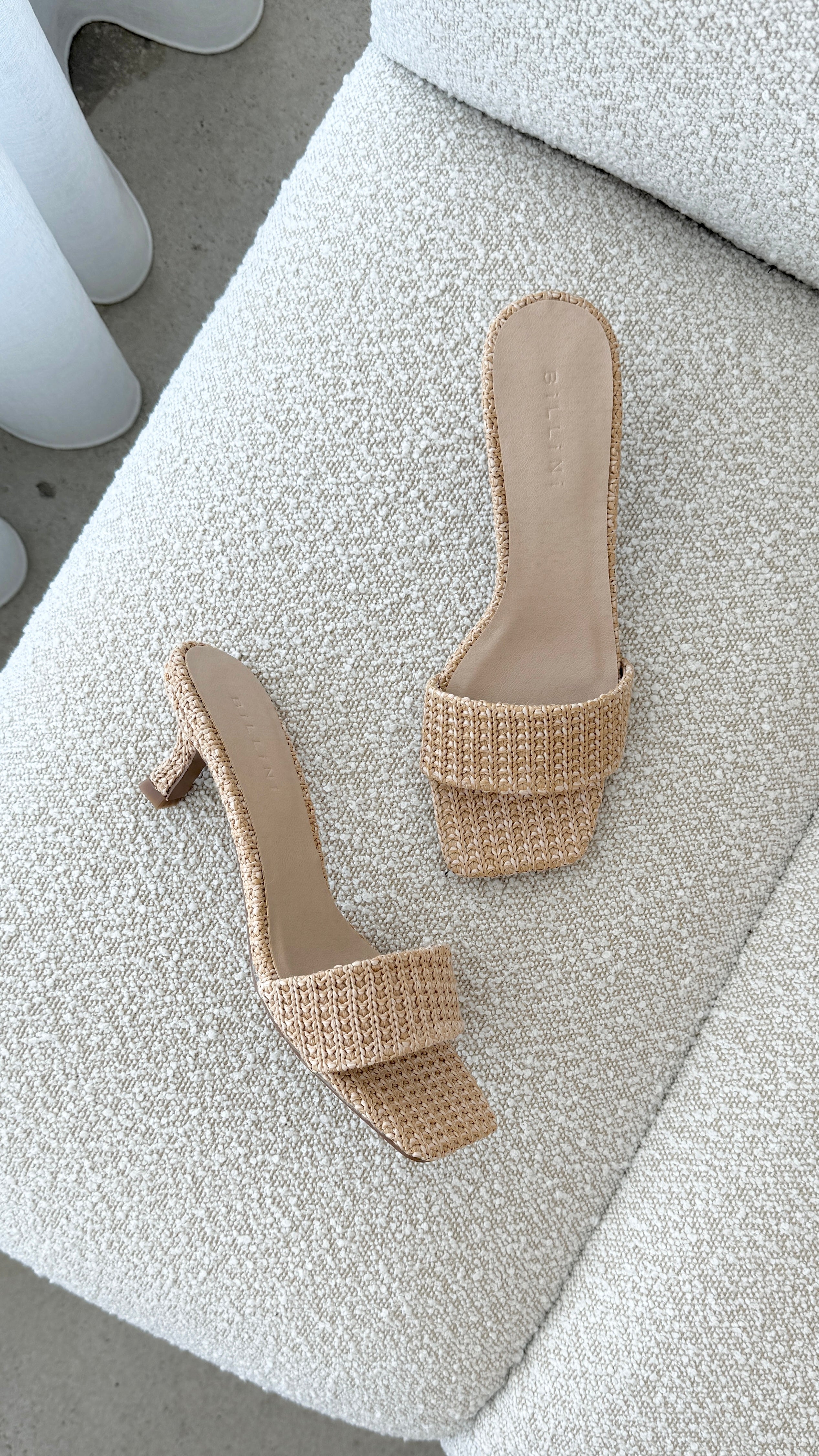 Olga Heel - Natural Raffia - Billy J